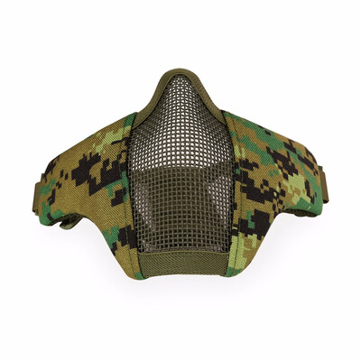 

Tactical Airsoft Mask Helmet Half Lower Face Metal Steel Mesh Net Hunting Protective prop for Paintball Party Mask CS