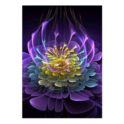 

UpperX 5D DIY Diamond Painting Purple Lotus Embroidery Cross Stitch Home Decoration Arts