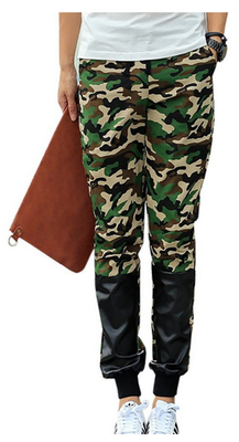 

Mooncolour Men Slim Fit Camouflage Drawstring Sports Baggy Jogging Harem Pants