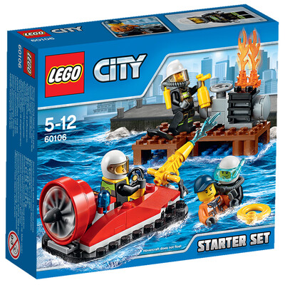 

LEGO серия городов 5-12 лет город противопожарные игрушки 60106 Детские игрушечные блоки