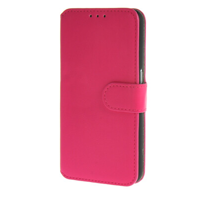 

MOONCASE чехол для Samsung Galaxy S6 Smooth Skin Flip Wallet Card Slot Stand Pouch Leather Cover Hot pink