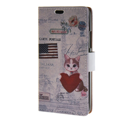 

MOONCASE Postcard Postmark Design Leather Wallet Flip Card Slot Bracket Back чехол для Microsoft Lumia 640 A08