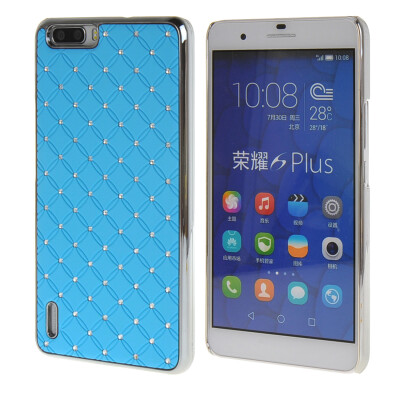 

MOONCASE Hard Luxury Chrome Rhinestone Bling Star Back Case Cover for Huawei Honor 6 Plus Blue