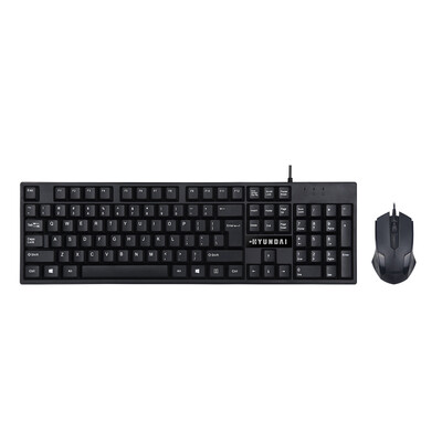 

HYUNDAI HY-MA71KA7MA75NK3000K275 wired mouse&keyboard set desktop dedicated keyboard PS2 round mouth mouse USB square mouth black five suit