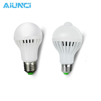 

LED Bulb With Motion Sensor Lamp 5w 220v 7w 9w 12w Auto Smart Led PIR Infrared Body Sound Light E27 Motion Sensor Light