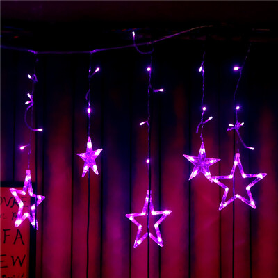 

JULELYS 2M 138 Bulbs LED Star Curtain Lights Christmas Garland Festoon LED Lights Decoration For Wedding Holiday Party Bedroom