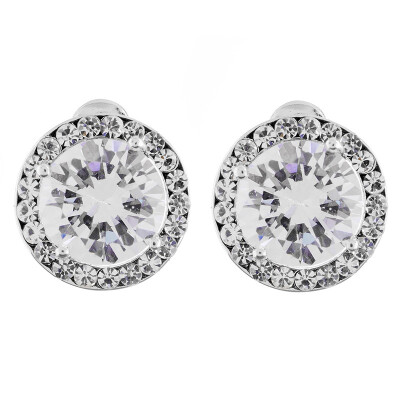 

Aiyaya White Gold Plated High Quality Cubic Zircon Round Stud Earrings For Womens