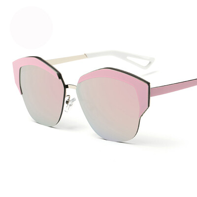 

FEIDU Metal Semi-Rimless Sunglasses Women Brand Designer Fashion Mirrored Reflective Sun Glasses Oculos De Sol Feminino UC400
