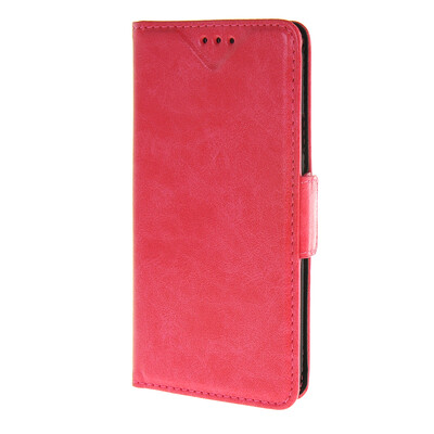 

MOONCASE Case for Samsung Galaxy E5 E500 Case Wallet Card Slot with Kickstand Flip Leather Back Case Cover Hot pink