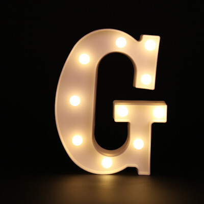 

26 White Letter LED Alphabet Light Indoor Battery powered Wall Hanging Night Light Bedroom Wedding Birthday Party Decor