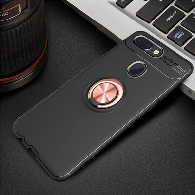 

OPPO R15 роскошь металлическое кольцо, магнитные брекет - shockproof охлаждения тпу телефон дело