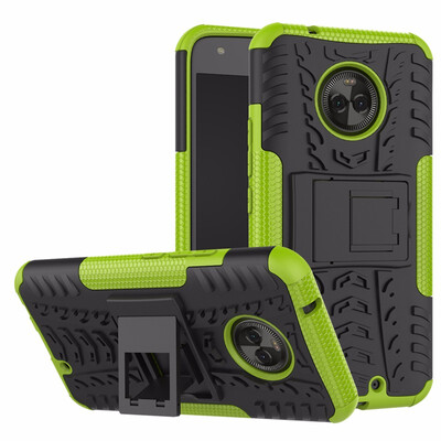 

Goowiiz Phone Case For Motorola Moto X4CC Plus Armor Tire Texture Rugged Protection PCTPU Full Protection