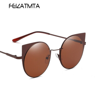 

FEIZATMTA Brand Design Солнцезащитные очки для женщин Cat Eye Солнцезащитные очки для девочек Мода для женщин Vintage Round Eyewear oculos de sol Feminino UV400