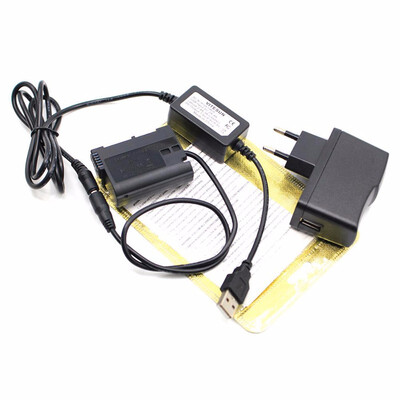 

Mobile power bank USB cableEN-EL15 MB-D15 ENEL15 dummy battery EP-5B DC Coupler5V 3A charger for Nikon V1 D7500 D7200 D7100