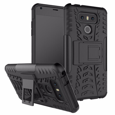 

Goowiiz Phone Case For LG AristoLV3MS210K8 2017 Armor Tire Texture Rugged Protection PCTPU Full Protection