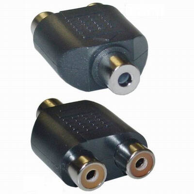 

Huayuan 35mm Stereo to Dual RCA Audio Adapter 35mm Female to Dual RCA Female RedWhite