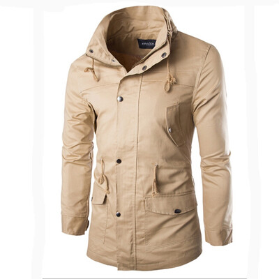 

Zogaa Pure Color Casual Double Collar Slim Mens Jacket