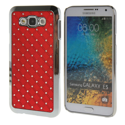 

MOONCASE Galsxy E5 Case Hard Luxury Chrome Rhinestone Bling Star Back Case Cover for Samsung Galsxy E5 Red