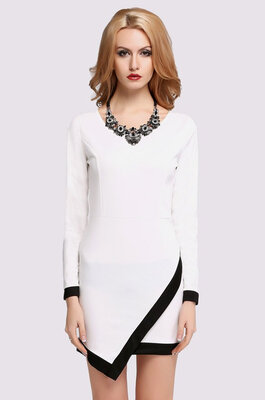 

New Fashion Stylish Lady Womens Career Long Sleeve O-neck Dress