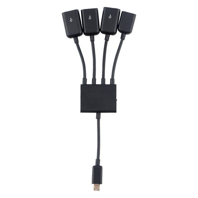 

4 Port Micro USB Power Charging OTG Hub Cable For Android Tablet Smartphone Black