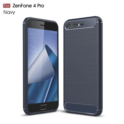 

Goowiiz Phone Case For ASUS ZenFone 4 Pro ZS551KL Fashion Slim Carbon Fiber TPU Soft Silicone Prevent falling