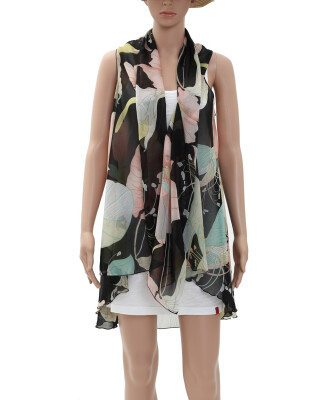 

Chiffon Sleeveless Vest Style Scarf Wrap Skirt Tops Sarong Tunics Magic Scarf Cape Beach Cover up