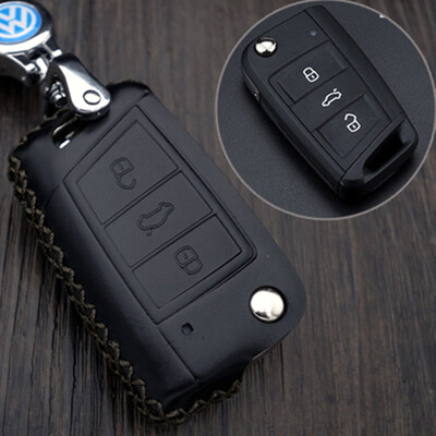 

Che Dapin Volkswagen Key Bag Leather Key Case Golf 7 Jia Lu Ling Ling Touran Way Ang Tiguan L Old Magotan Car Keychain Black