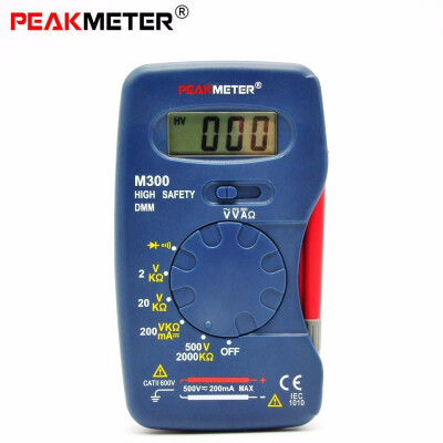 

PEAKMETER M300 Digital Multimeter AC DC Voltage DC Current Resistance