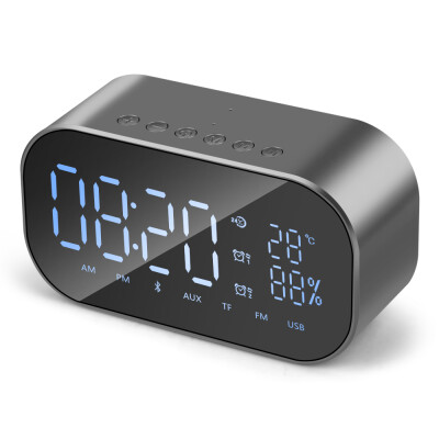 

TOPROAD Portable Bluetooth Speaker Support Temperature LCD Display FM Radio Alarm Clock Wireless Stereo Subwoofer Music Player