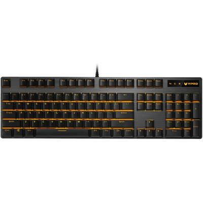 

Rapoo V500PRO single light version 104 key backlight mechanical keyboard game keyboard eat chicken keyboard computer keyboard notebook keyboard black red axis