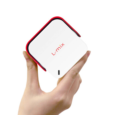 

L-mix P12 Portable Projector Mini Pocket Projector Home Mini Mobile Phone with Same Screen Comes with System Trapezoidal Correction Built-in Speaker Black