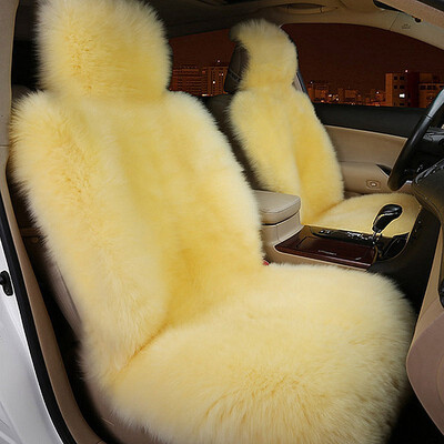 

KAWOSEN 2 PCS 100 Australian Pure Natural Fur Seat Cover Sheepskin Winter Car Seat CoverWool Seat Warm Car Seat Covers LWSC02