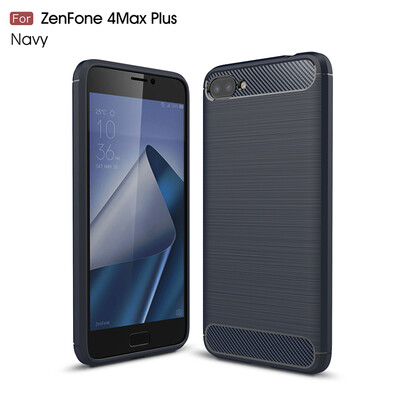 

Goowiiz Phone Case For ASUS ZenFone 4 Max Plus ZC554KL Fashion Slim Carbon Fiber TPU Soft Silicone Prevent falling