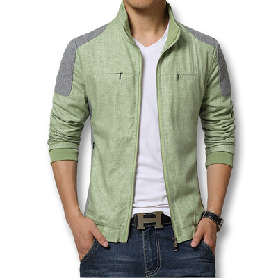 

New Spring 2016 Jackets Mens Fashion Slim Fits Outwears Autumn Mens Casual Coats Plus Size 3XL Patchwork Men Jackets Hot Sale