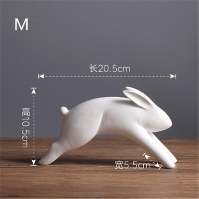 

Cute rabbit furnishings crafts modern minimalist Nordic ornaments Home television cabinet kids room soft trims