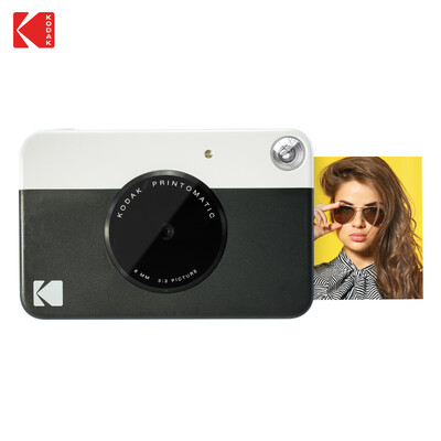

Kodak PRINTOMATIC Polaroid camera black&white ready to shoot 10 million pixels ZINK inkless printing simple contrast color