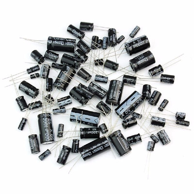 

125Pcs Commonly Used Total Electrolytic Capacitor Assortment Kit Set 25 Values 1uF To 2200uF
