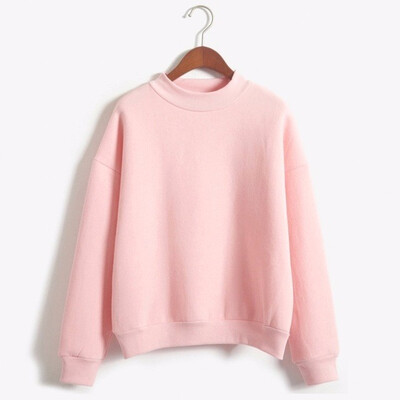

M-XXL Cute Women Hoodies Pullover 9 colors Autumn Coat Winter Fleece Thick Knit Sweatshirt