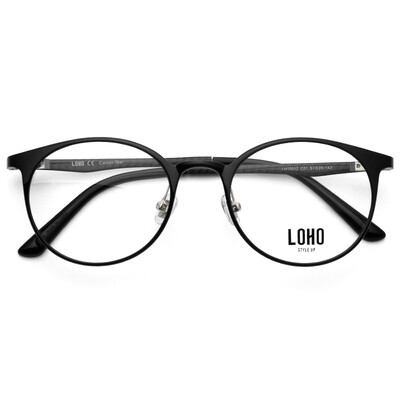 

LOHO glasses life ultra light carbon fiber glasses frame female models wild glasses frame men retro couple models LH15012 piano black