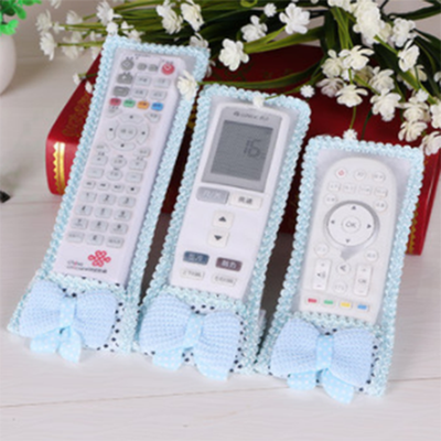 

Bowknot Design Dustproof Lace Floral Print TV Air Condition Remote Control Case Organizer Holder Cover Protector Storage Bag