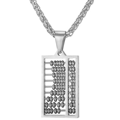 

U7 2016 ювелирные изделия нового золота Abacus ожерелье Мужской из нержавеющей стали Модные ожерелья и подвески из бисера Женщины Китайский Стиль Мода