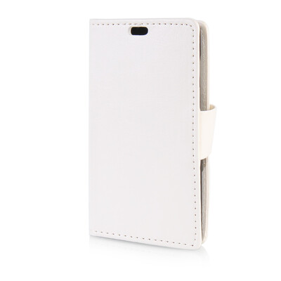 

MOONCASE Leather Side Flip Wallet Card Slot Pouch Stand Shell Back ЧЕХОЛ ДЛЯ Microsoft Lumia 435 White