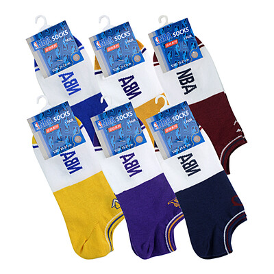 

[Jingdong Supermarket] NBA boat socks men's socks team sports socks pure color cotton socks basketball socks men's cotton socks invisible socks 6 double
