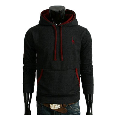 

Zogaa New Mens Hoodie Fashion Fawn Electric Embroidery