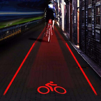 

5 LED2 Laser Beams LED Bicycle Laser Light Taillight Bike Rear Light Beam Safety Turn Signals LED Lights for Bike Accessories