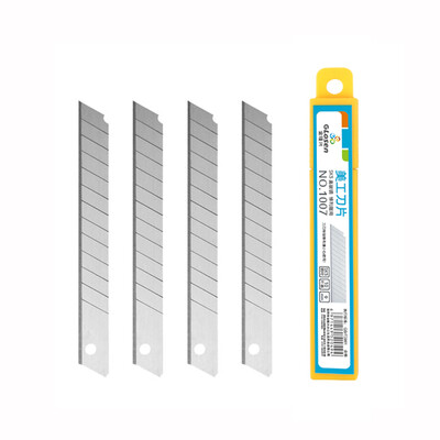 

Jinlongxing Glosen 10 piece small blade 9mm high quality SK5 stainless steel art blade office stationery 1007