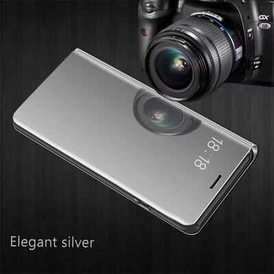 

Huawei P9P9 Plus Luxury Slim Mirror Flip Shell Stand Leather Smart Clear View Window Cover Phone Case