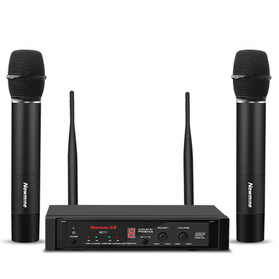 

Newmine MC11 wireless microphone one for two wireless handheld microphones true U segment hands wheat home KTV stage speech conference