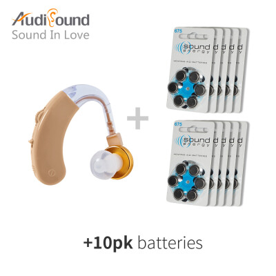 

Hearing Device Brand New Audisound Hearing Aid Sound Amplifier For The Elder with 60PCS10 CARD A675 Battery