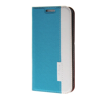 

MOONCASE Mixed colors Leather Side Flip Wallet Card Holder Stand Pouch Case Cover for Samsung Galaxy S6 Edge Blue